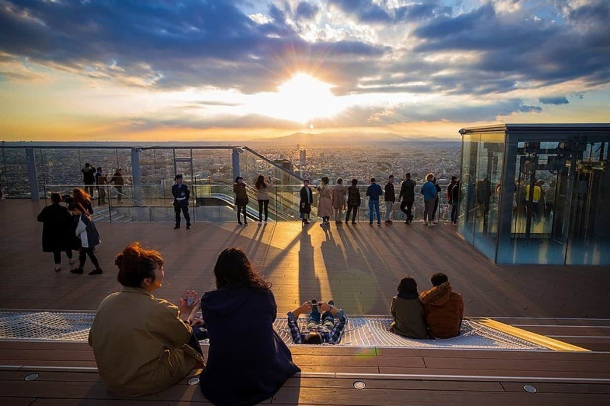 Tokyo skyline at golden hour
